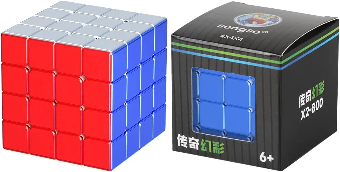 Willking ShengShou Legend 4x4 Metallic Speed Cube Metallic Mirror Reflective 4x4x4 Magic Cube Puzzle