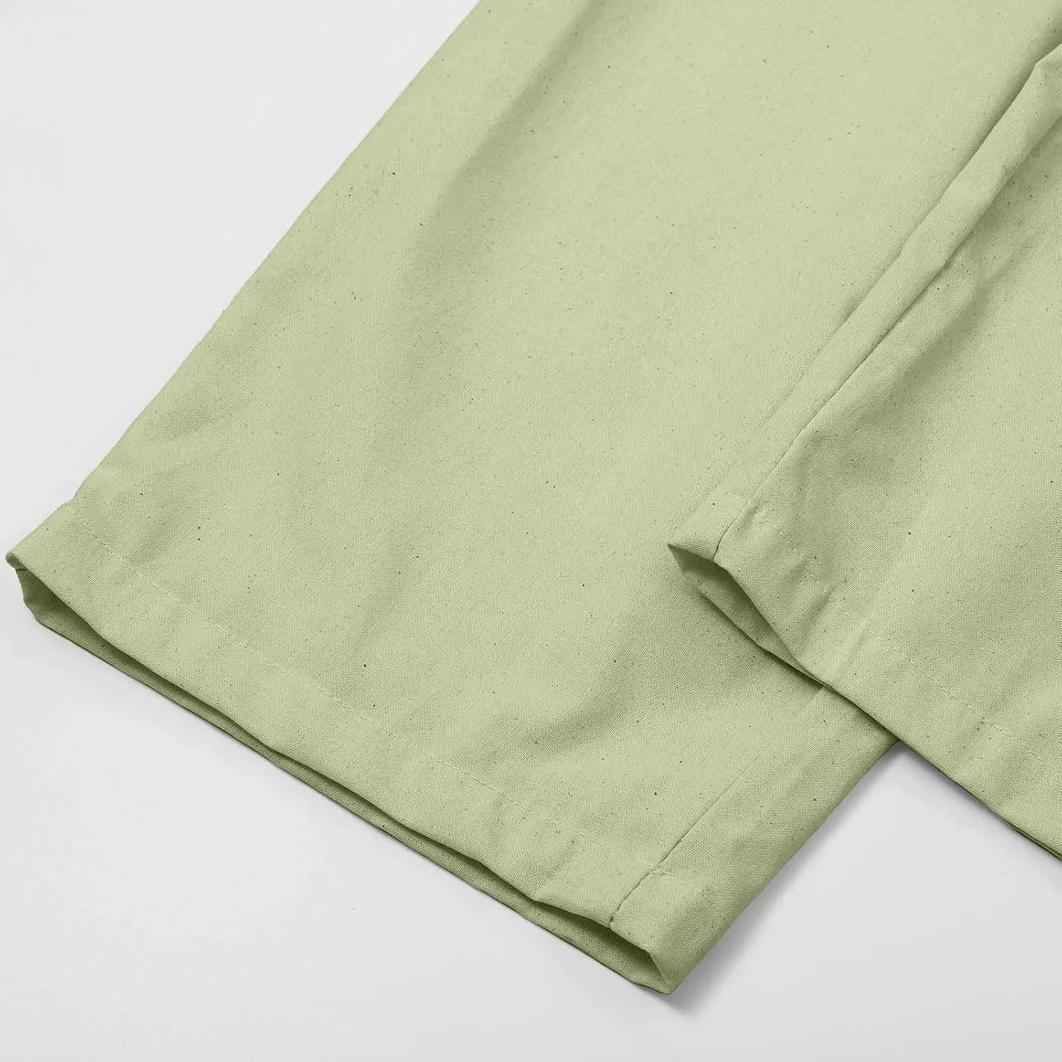 Women's Cotton Linen Summer Palazzo Pants Flowy Wide Leg Beach Trousers Pockets Lounge Plain Drawstring Trousers