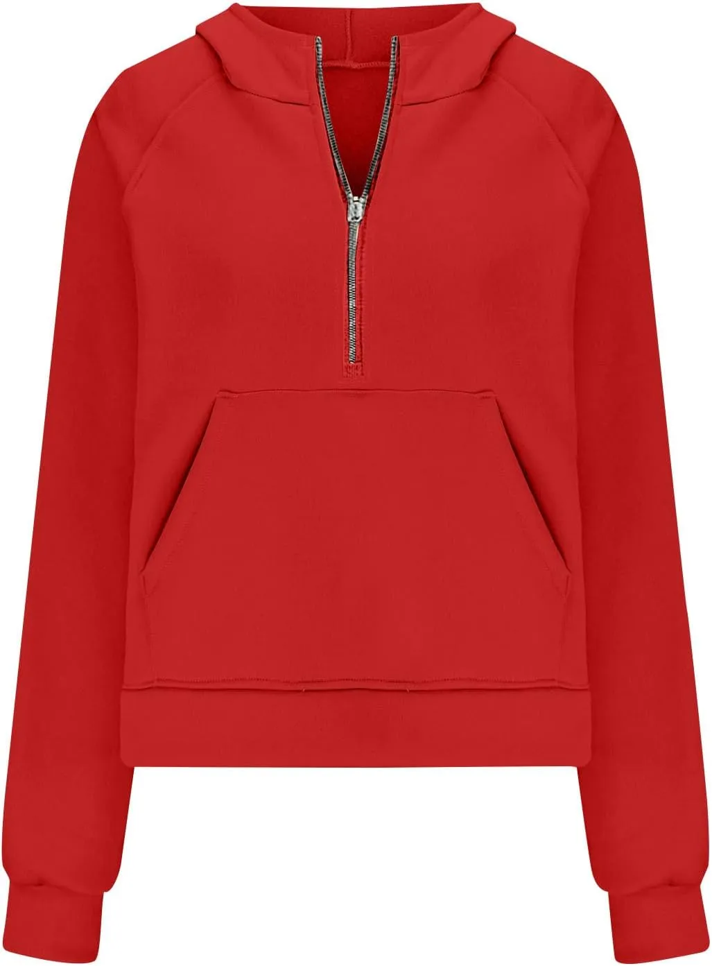Womens Fall Fashion 2023 Long Sleeve Sweatshirts Cropped Pullover Fleece Quarter Zipper Hoodies Fall Outfits Clothes