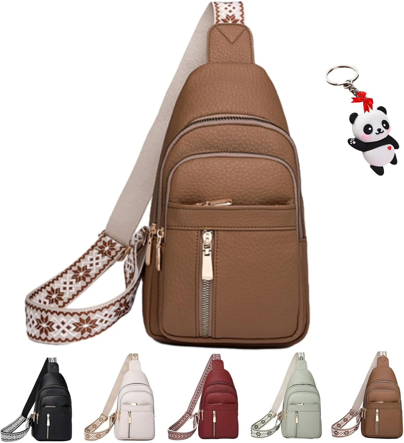 Women's Fashion Casual Solid Color Crossbody Bag, Cross Body Bags, Chest Bag with Adjustable Strap, Small Sling Bag