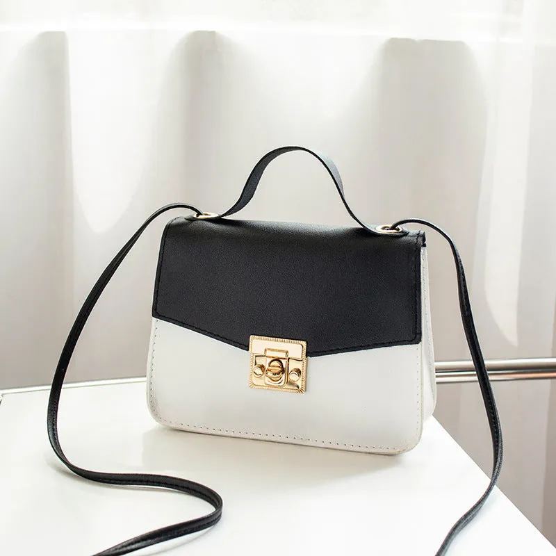 Women's Fashion Color Contrast Sweet Drawstring Bags