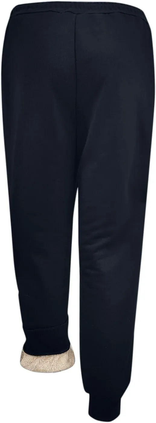 Women's Fleece Lined Sweatpants Joggers Pants Lounge Cotton Comfort Trousers Drawstring Sweatpants Plain Tracksuit