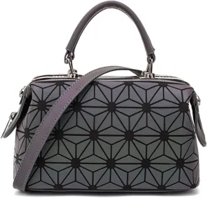 Women's Handbags Fashion Geometric Handbag Bag Women Luminous Bag Female Messenger Bags Ladies Plain Shoulder Bags Tote Clutch Sac(C)