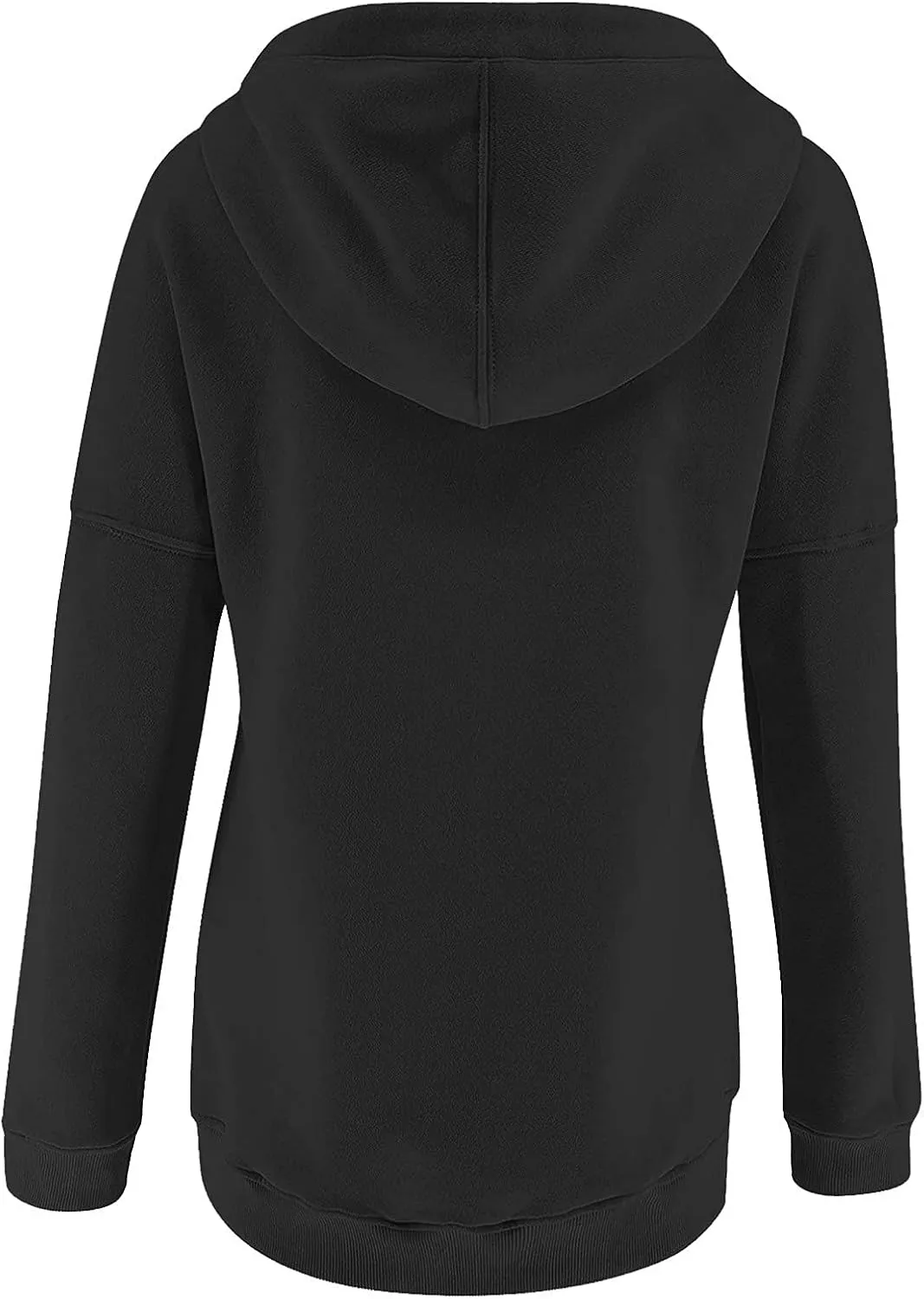 Womens Long Sleeve Button Up Sweatshirt Trendy Solid Color Warm Drawstring Hoodies Going Out Y2K Athletic Casual Top