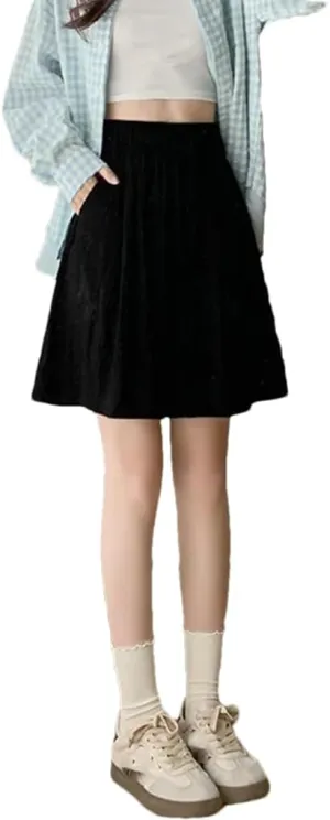 Women's Loose Wide Leg Shorts Solid Color Sweet Drawstring High Waist Jogging Pants