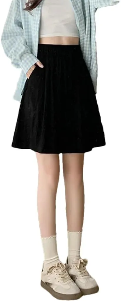 Women's Loose Wide Leg Shorts Solid Color Sweet Drawstring High Waist Jogging Pants