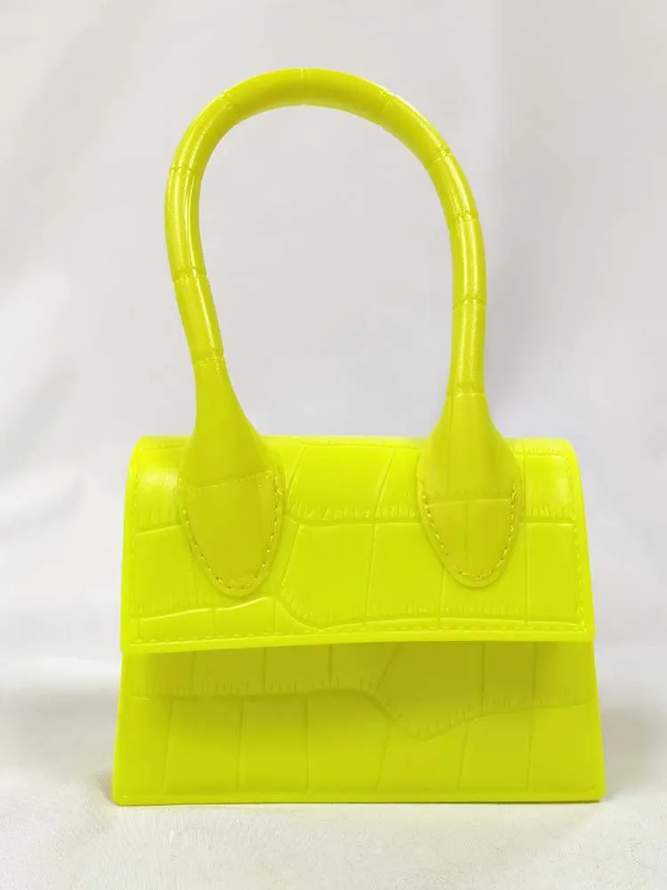 Women's Solid Color Square Handbag