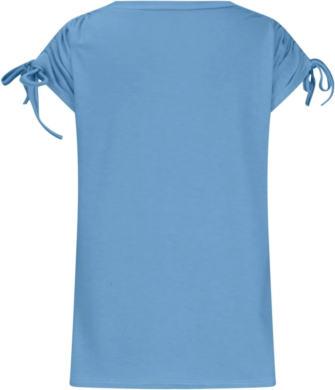 Womens Summer Tops Spring Drawstring Shirts Trendy Vacation Outfits Short Sleeve Tshirts Fashion Casual Blouses