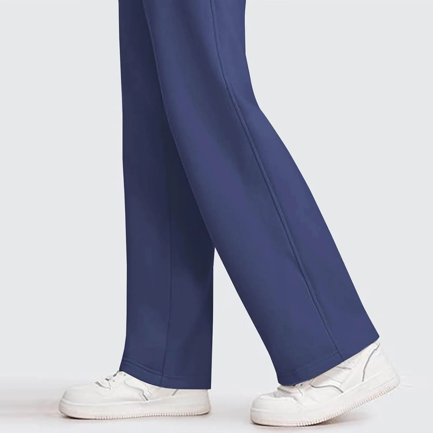 Womens Sweatpants Wide Leg Solid Color Casual Athletic Drawstring Baggy Jogger Straight Leg Trendy Pants with Pocket