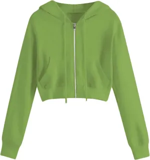 Womens Zip Up Hoodies Cat Ear Fall Fashion Outfits Y2k Hoodie Cropped Lightweight Sweatshirts Workout