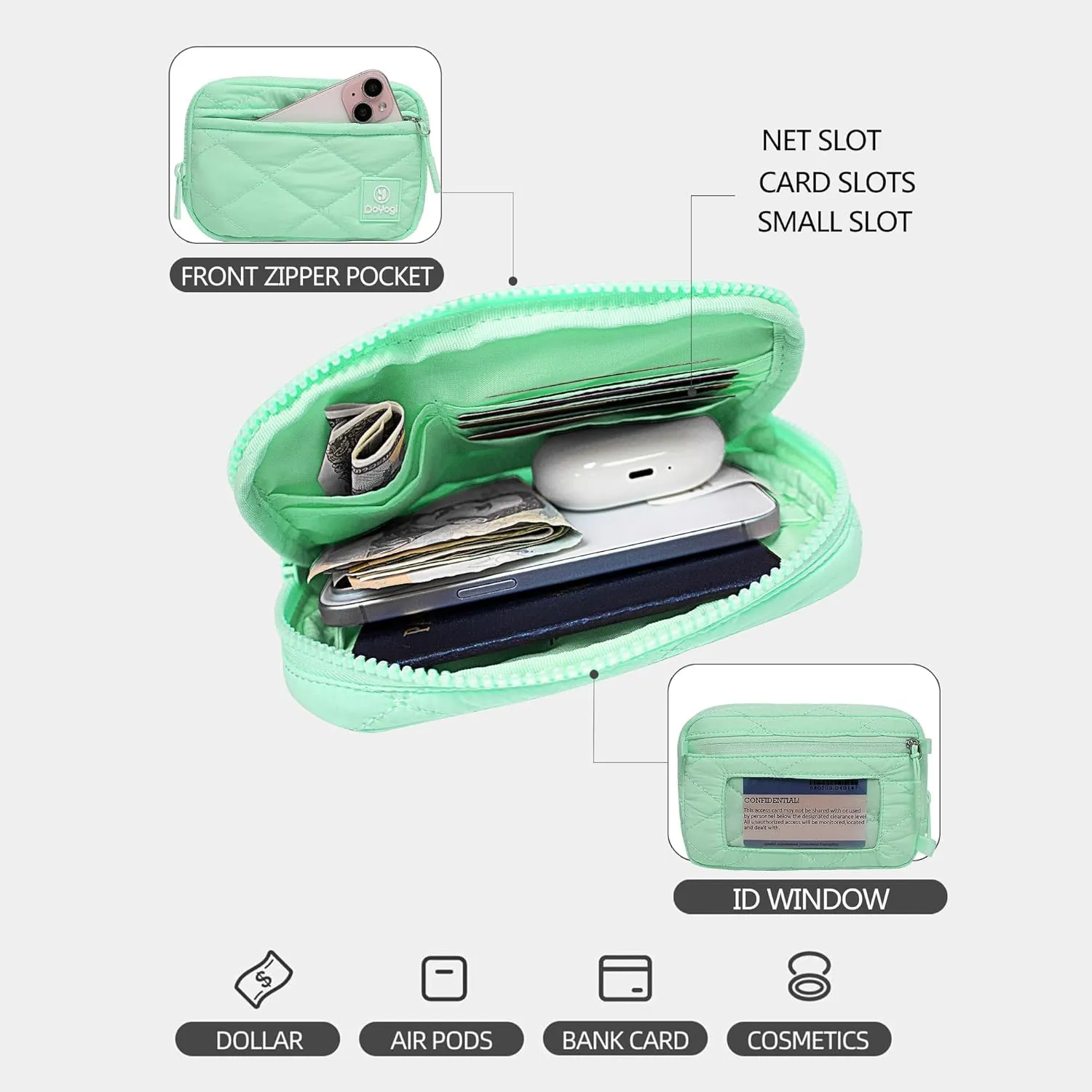 Wristlet Wallets for Women,Small Crossbody Bags Shoulder Handbag,Phone Organizer