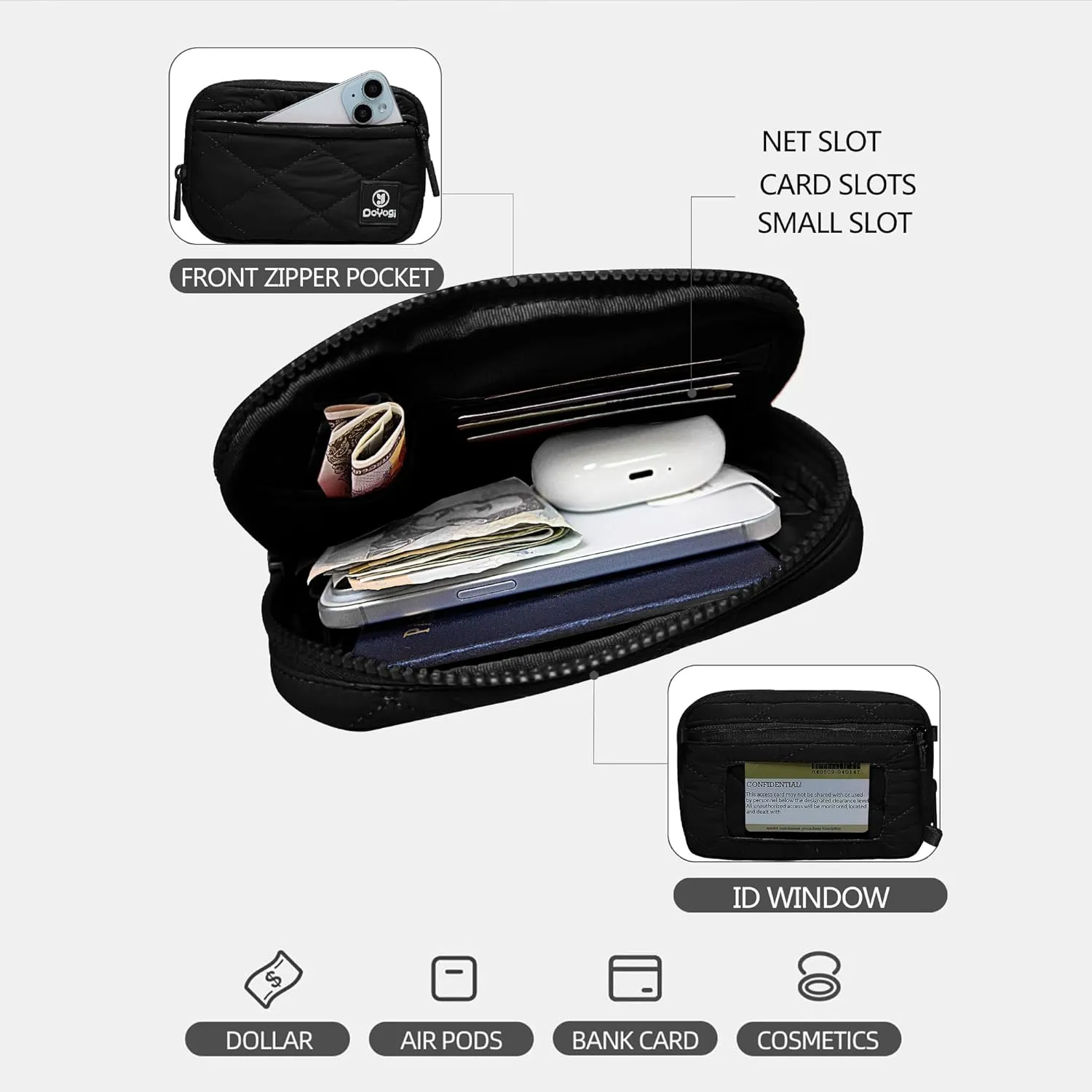 Wristlet Wallets for Women,Small Crossbody Bags Shoulder Handbag,Phone Organizer