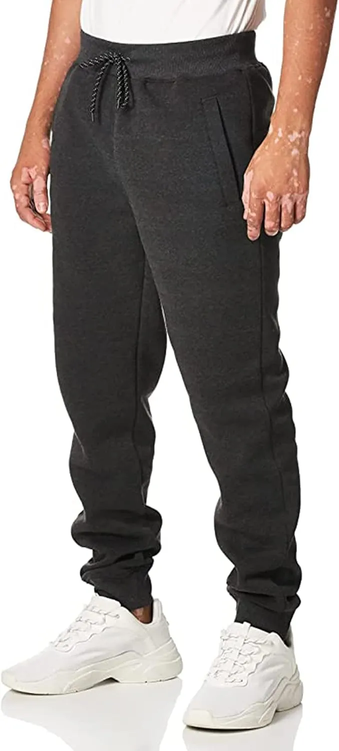 WT02 Men's Active Basic Fleece Joggers, Relaxed and Comfortable Sweatpants