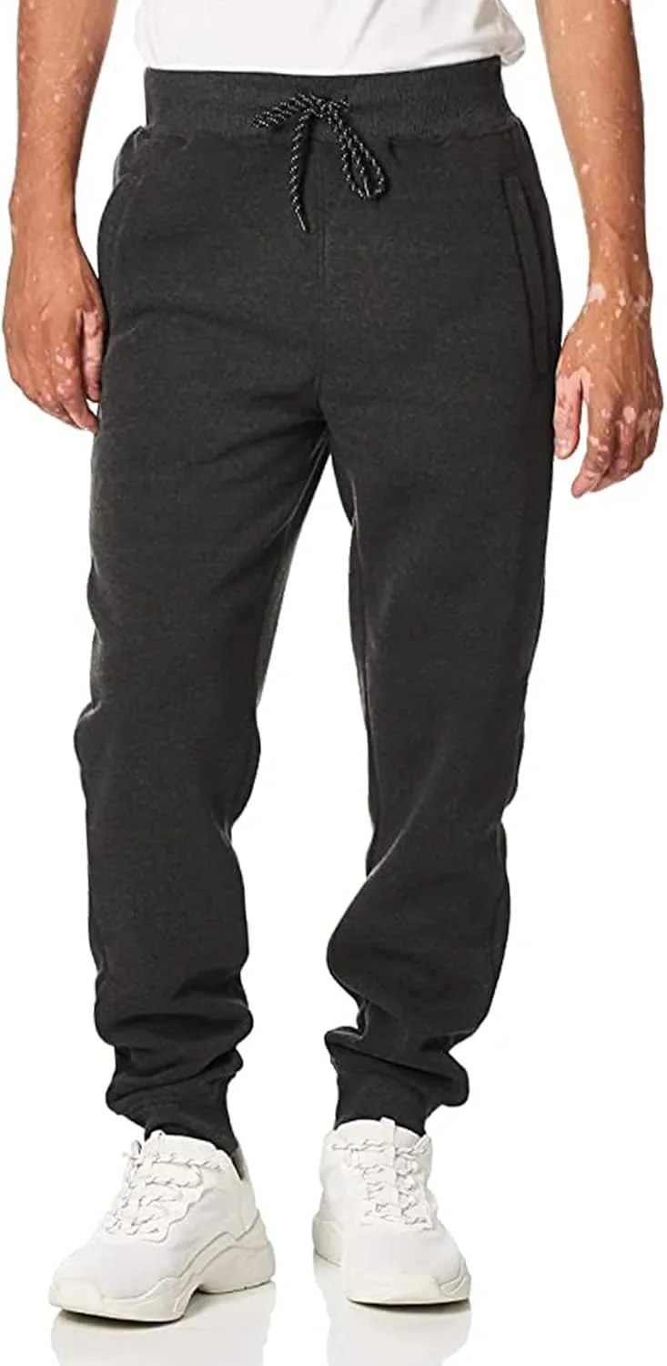 WT02 Men's Active Basic Fleece Joggers, Relaxed and Comfortable Sweatpants