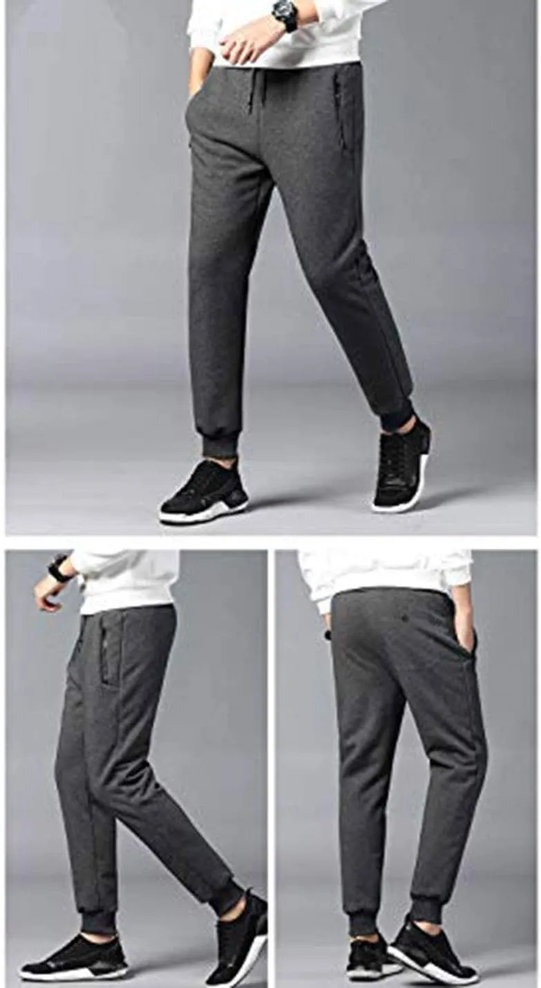 Yeokou Mens Winter Warm Sherpa Lined Active Thermal Jogger Fleece Sweatpants Pant