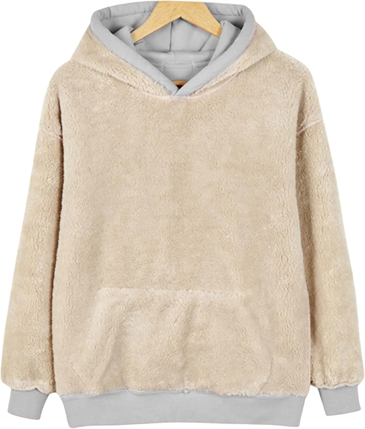 Yeokou Women's Winter Hoodies Pullover Sherpa Fleece Warm Heavyweight Sweatshirt