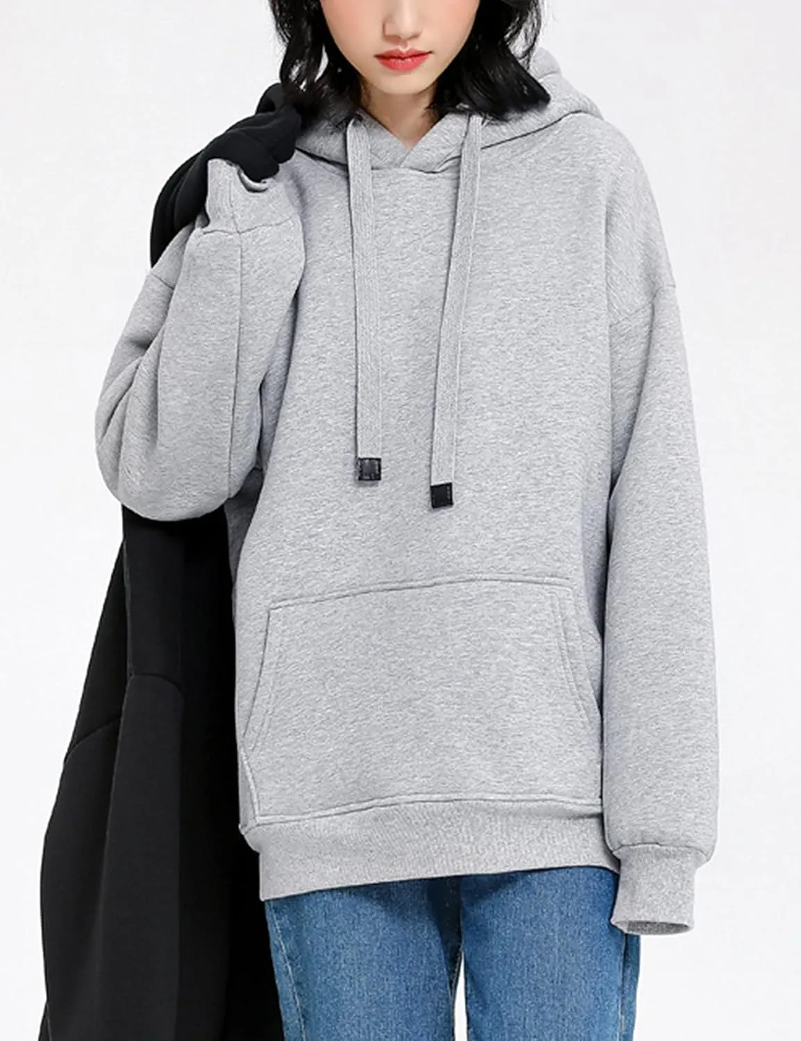Yeokou Women's Winter Hoodies Pullover Sherpa Fleece Warm Heavyweight Sweatshirt