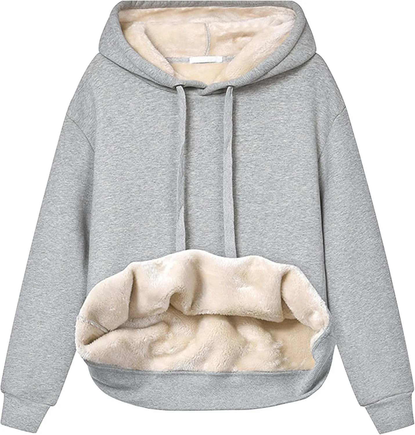 Yeokou Women's Winter Hoodies Pullover Sherpa Fleece Warm Heavyweight Sweatshirt