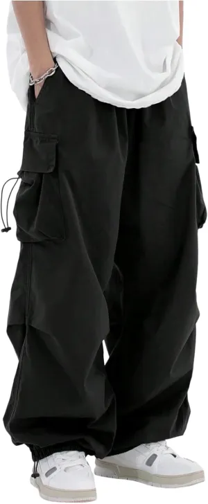 ZAFUL Men's Harem Pants Casual Cargo Pants Lightweight Quick Dry Travel Pants for Beach Yoga Hiking Festivals Streetwear