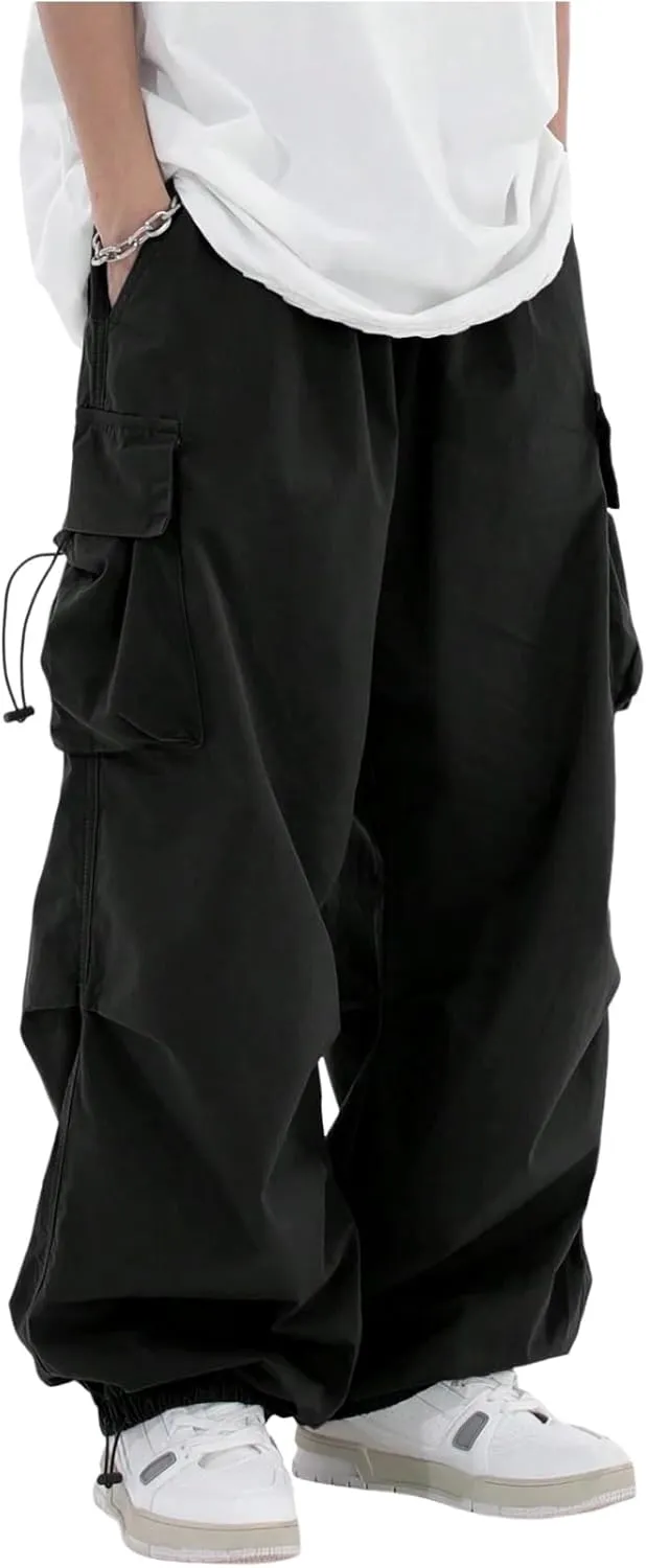 ZAFUL Men's Harem Pants Casual Cargo Pants Lightweight Quick Dry Travel Pants for Beach Yoga Hiking Festivals Streetwear