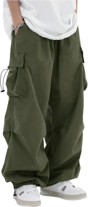 ZAFUL Men's Harem Pants Casual Cargo Pants Lightweight Quick Dry Travel Pants for Beach Yoga Hiking Festivals Streetwear