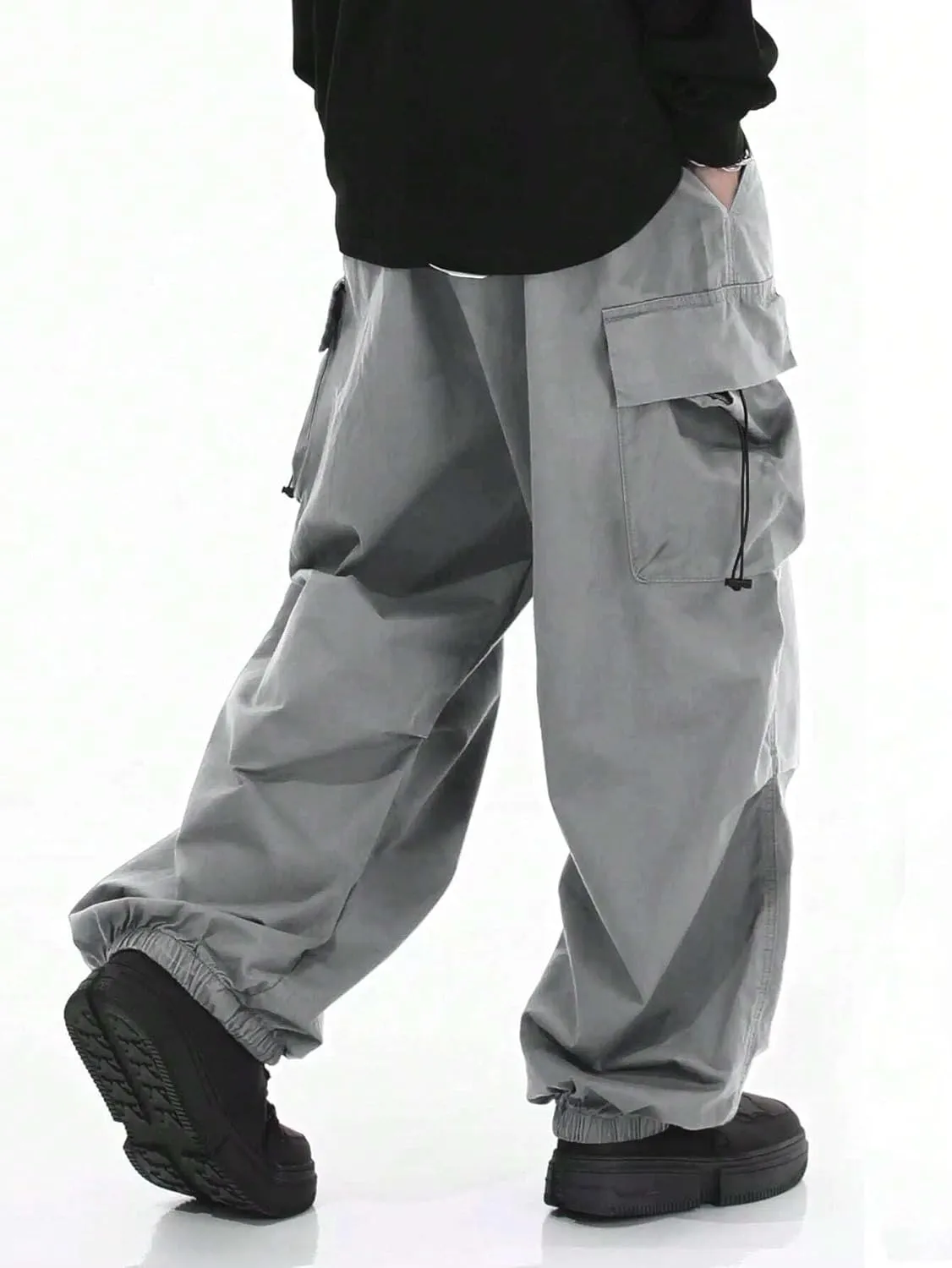 ZAFUL Men's Harem Pants Casual Cargo Pants Lightweight Quick Dry Travel Pants for Beach Yoga Hiking Festivals Streetwear