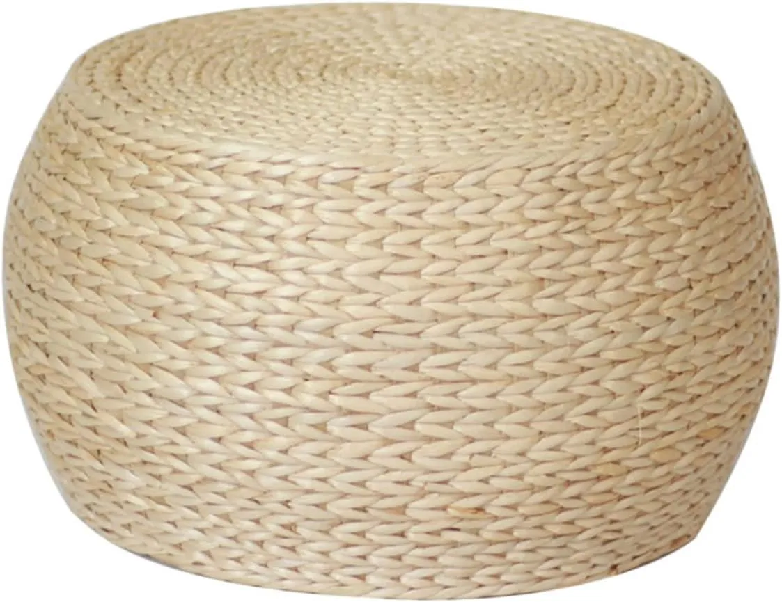 Zerodeko Grass Cushion Cushions Sit Footstools Jute Outdoor Floor Cushion Stool Foot Rest Stool Foot Stools Small Household Stool Small Stool Non-Slip Stool Non-Slip Footstool Khaki Rattan